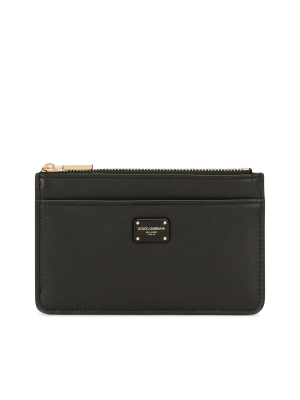 Dolce & Gabbana Logo Plaque Zipped Wallet