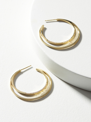 Negative Space Double Hoop Earrings