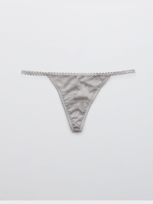 Aerie Cheetah Lace String Thong Underwear