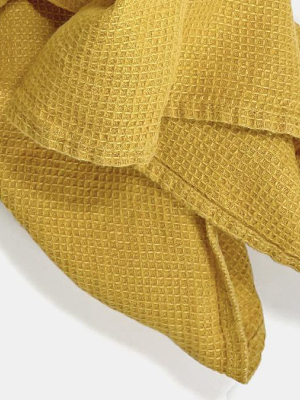 Linen Waffle Hand Towel, Honey