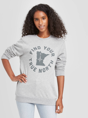 Women's Minnesota True North Graphic Sweatshirt - Awake Gray