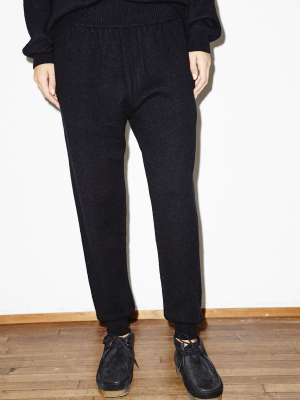 French Terry Sweatpant In Black