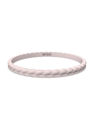 Weave Stackable Silicone Bracelet - Pink Sand