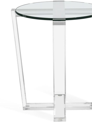 Interlude Home Jean Side Table - Clear