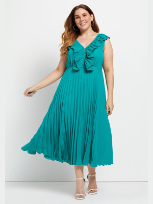 Frills And Thrills Midi Dress - Plus Size