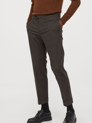 Slim Fit Wool-blend Pants