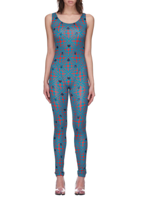 Blue Revenge Bodysuit (ys003-aqua-red)