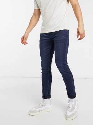 Only & Sons Skinny Fit Jeans In Dark Blue