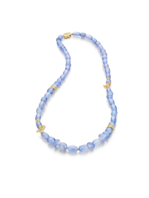 Wonderland Blue Chalcedony Bead Necklace