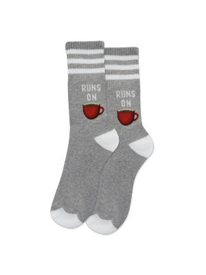 Women's Runs On Coffee Crew Socks