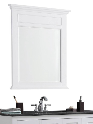 Jersey Bath Vanity Decor Mirror White - Wyndenhall