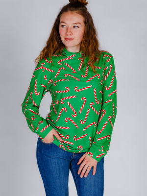 The Santa's Shiv | Ladies Unisex Candy Cane Christmas Turtleneck