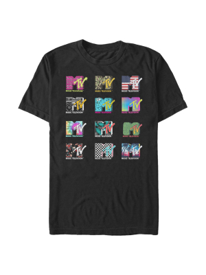 Men's Mtv Logo Grid T-shirt