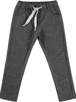 Tocoto Vintage Twill Trouser - Dark Grey