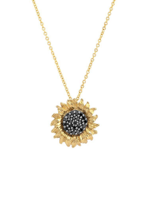 Vincent 15mm Pendant Necklace With Diamonds