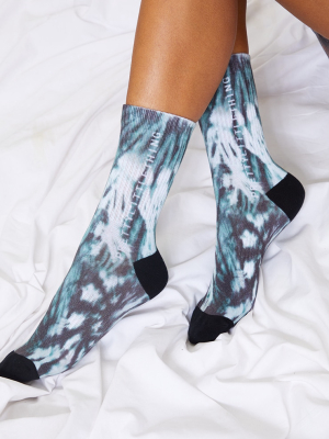 Prettylittlething Sage Green Tie Dye Socks