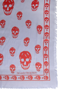 Alexander Mcqueen Classic Skull Print Scarf