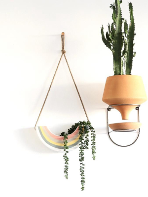 Rainbow Ceramic Hanging Planter Large