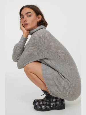 Knit Turtleneck Dress
