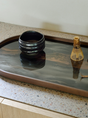 Bronze Organic Glass Tray