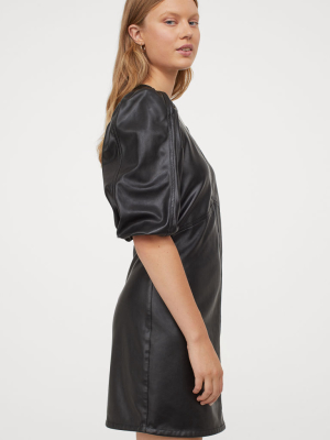 Faux Leather Dress