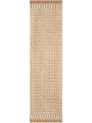 Natural Fiber Tassel Natural/ivory Runner Rug