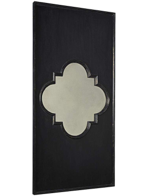 Noir Good Luck Hand Rubbed Black Gold Mirror