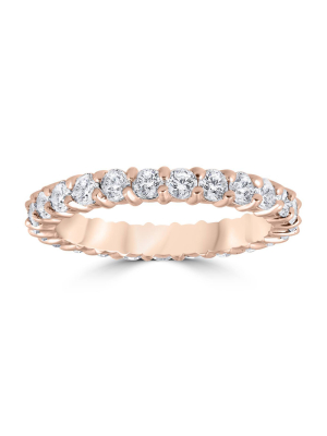 Pompeii3 1ct Diamond Eternity Ring 14k Rose Gold