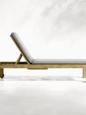 Regatta Natural Chaise Lounge With Revolution Fabric Cement Cushion