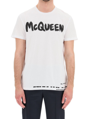 Alexander Mcqueen Graffiti Logo T-shirt