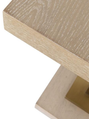 Bosco Square Side Table Cerused Oak