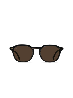 Raen Clyve Licorice / Vibrant Brown Polarized Sunglasses