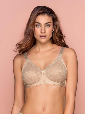 Leonisa Comfort Wirefree Bra For Women - Lace Support Wireless Bra