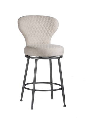 Melange Swivel Counter Height Stool Charcoal- Hillsdale Furniture