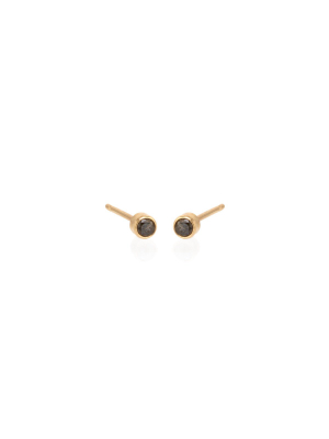 14k Black Diamond Studs