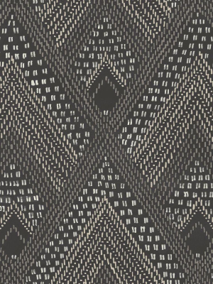 Panama Boho Diamonds Wallpaper In Black Sands And Charcoal From The Boho Rhapsody Collection By Seabrook Wallcoverings