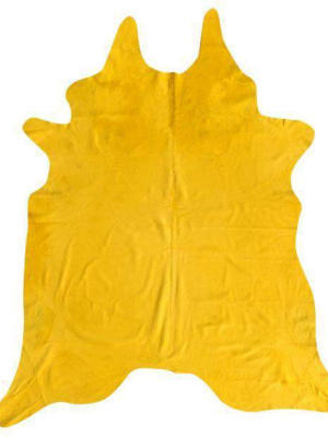 Yellow Dyed Cowhide