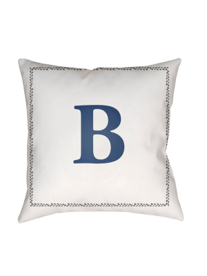 Initials Letter (a To Z) Outdoor Pillow