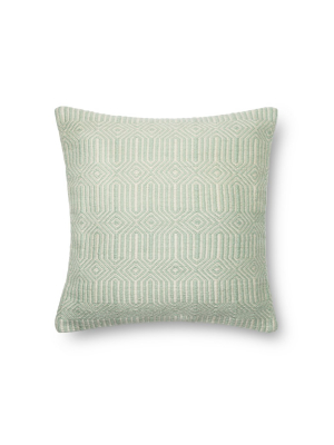 Aqua & Ivory Indoor/outdoor Pillow