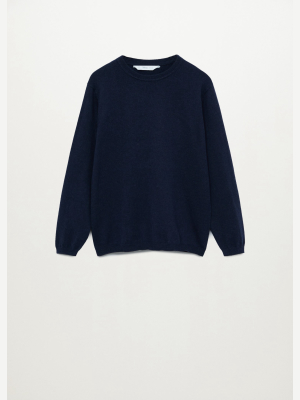 Elbow Patches Cashmere Cotton Sweater