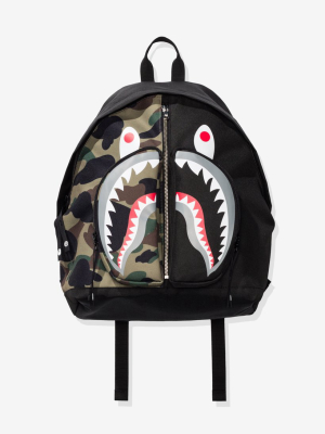Bape 1st Camo Shark Day Pack - Black