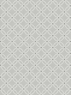 Kinetic Grey Geometric Floral Wallpaper From The Symetrie Collection By Brewster Home Fashions