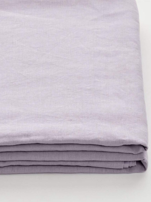 100% Linen Fitted Sheet In Lilac