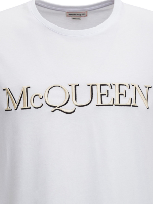 Alexander Mcqueen Logo Embroidered T-shirt