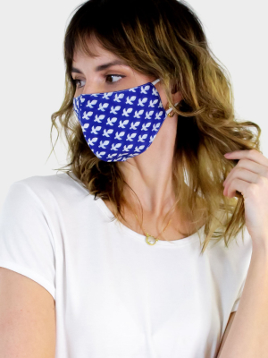 Face Covering | Blue/ White