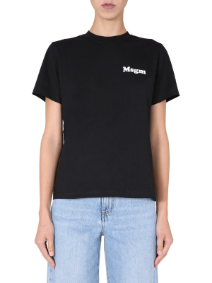 Msgm Logo Printed T-shirt