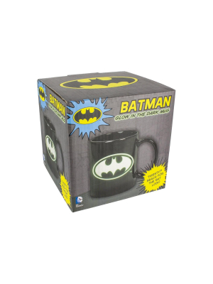 Paladone Products Ltd. Dc Comics Glow In The Dark Batman Logo 10oz. Ceramic Mug