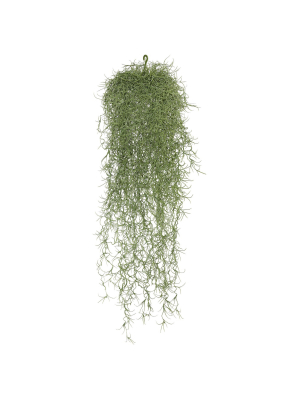 Vickerman 29.5" Powder Gray Green Plastic Long Hair Hanging Bush.