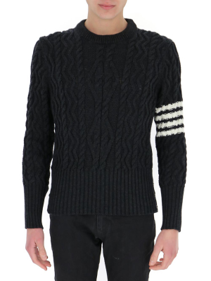 Thom Browne 4-bar Cable Knit Jumper