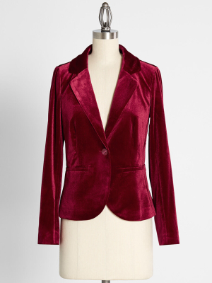 Timeless Tailoring Velvet Blazer